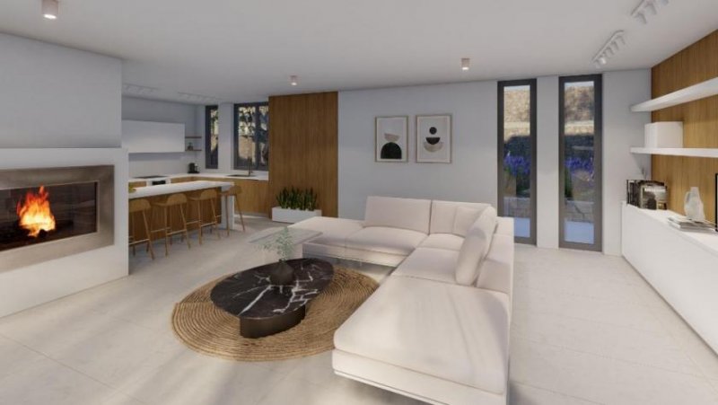 Kastellos bei Kournas Kreta, Kastellos bei Kournas: Elegante und moderne Villa im Bau zu verkaufen Haus kaufen